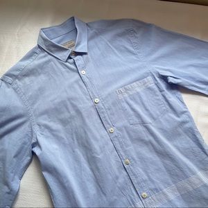 Zara Man Slim Fit Light Blue Button-Down Shirt S